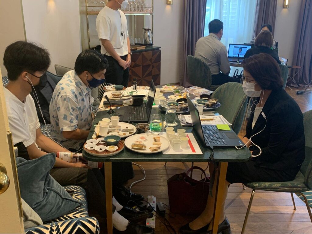 愛知県商工会連合会のシンガポール商談会の様子