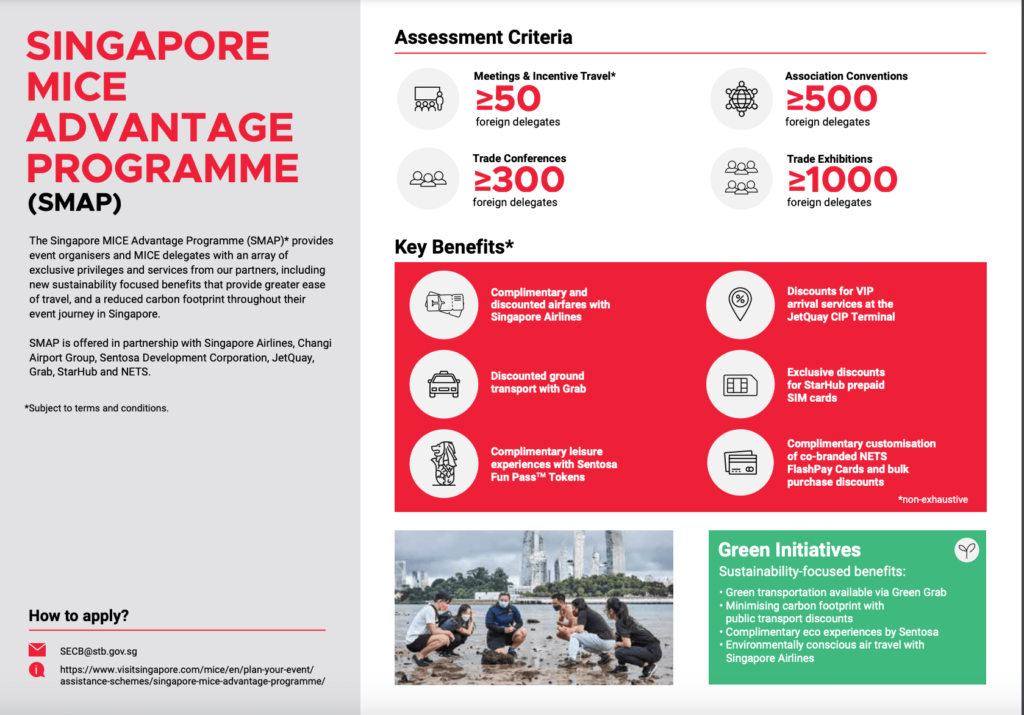 Singapore MICE Advantage Programme: SMAP詳細