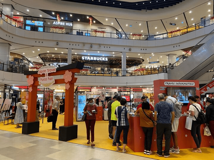 人気のショッピングモールGreat Worldで行われたJapan Travel ＆ Food Fairの様子