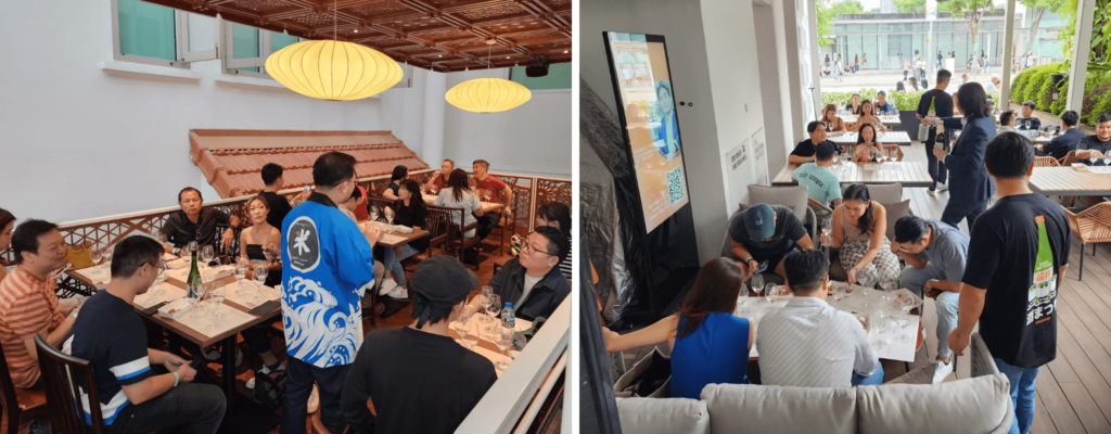 乾杯イベントのテイスティングセッション