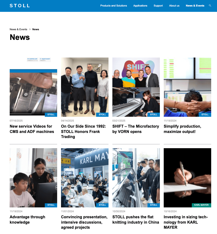 STOLL Newsページ
